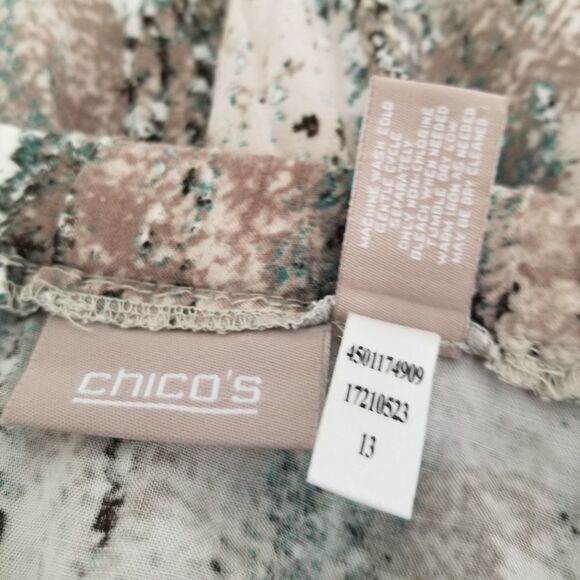 Chico's Midi Camo Calf‎ Boho Tiered Ruffle Skirt - Picture 7 of 13